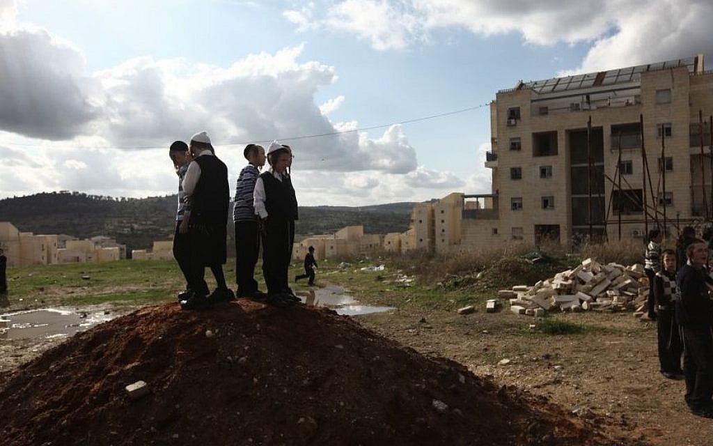 Ultra-Orthodox children playing in a construction site in Beit Shemesh on December 26, 2011. (Kobi Gideon/Flash90) Ultra-Orthodox children playing in a construction site in Beit Shemesh on December 26, 2011. (Kobi Gideon/Flash90)