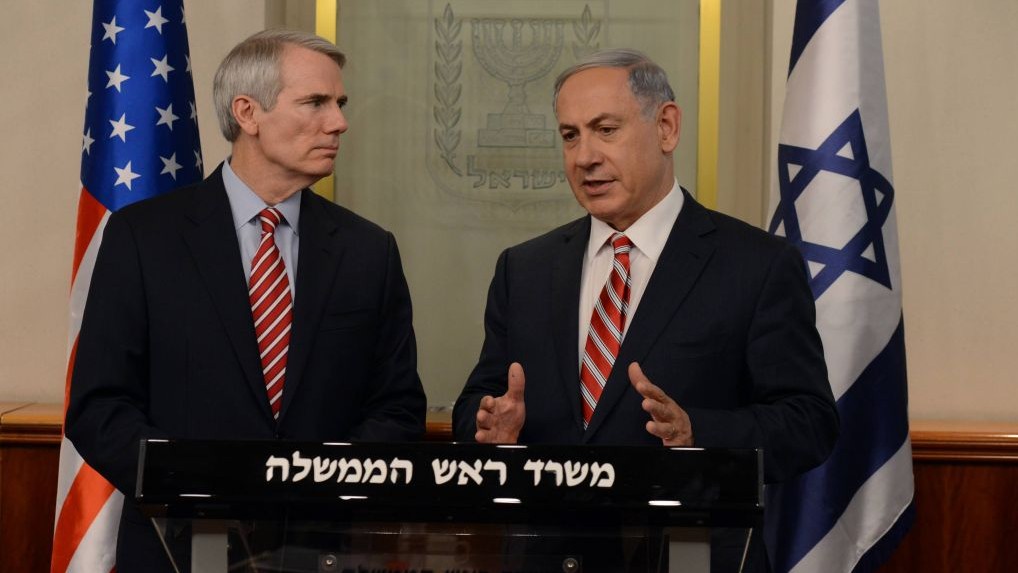 Prime Minister Benjamin Netanyahu (L) meets with Chairman of the Committee for Home Front Security in the American Senate, Rob Portman (R-OH), May 3, 2015. (photo credit: Haim Zach/GPO) Prime Minister Benjamin Netanyahu (L) meets with Chairman of the Committee for Home Front Security in the American Senate, Rob Portman (R-OH), May 3, 2015. (photo credit: Haim Zach/GPO)