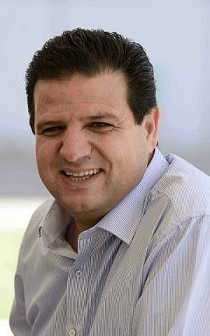 Arab Joint List leader MK Ayman Odeh at a memorial service during a rally marking Nakba Day at Tel Aviv University, May 20, 2015. (Tomer Neuberg/Flash90)