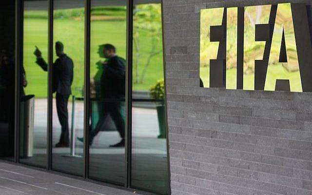 The FIFA headquarters in Zurich, Switzerland, after Swiss police detained top FIFA football officials as part of a US investigation into corruption. (JTA/Philipp Schmidli/Getty Images) The FIFA headquarters in Zurich, Switzerland, after Swiss police detained top FIFA football officials as part of a US investigation into corruption. (JTA/Philipp Schmidli/Getty Images)