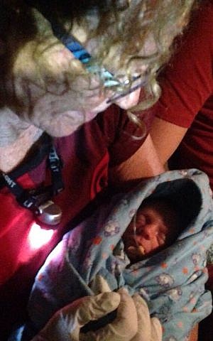 A newborn baby in a neonatal facility put up by IsraAID in Kathmandu on May 12, 2015. (photo credit: Courtesy IsraAID)