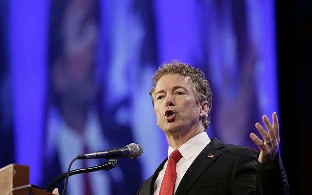 Republican presidential candidate Sen. Rand Paul speaks during the Iowa Republican Party's Lincoln Dinner, Saturday, May 16, 2015, in Des Moines, Iowa. (AP Photo/Charlie Neibergall) Republican presidential candidate Sen. Rand Paul speaks during the Iowa Republican Party's Lincoln Dinner, Saturday, May 16, 2015, in Des Moines, Iowa. (AP Photo/Charlie Neibergall)