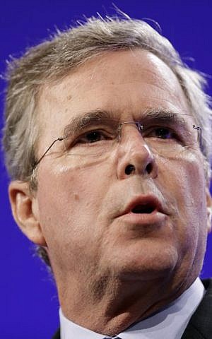 Former Florida Gov. Jeb Bush speaks during the Iowa Republican Party's Lincoln Dinner, Saturday, May 16, 2015, in Des Moines, Iowa. (AP Photo/Charlie Neibergall)