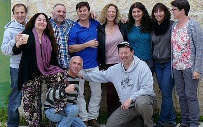 Some members of Garin Tidhar gathering in Israel, March 21, 2015. (Courtesy of Isaac Eyon/JTA)