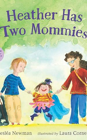 The book jacket of the new edition of 'Heather Has Two Mommies,' which features new color illustrations by Laura Cornell. (Courtesy of Candlewick Press/ via JTA) The book jacket of the new edition of 'Heather Has Two Mommies,' which features new color illustrations by Laura Cornell. (Courtesy of Candlewick Press/ via JTA)