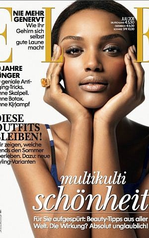 Avtau's Elle Germany 2011 cover, a modeling success that is still hard to come by for models of color (Photo credit: Patric Shaw)