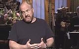Comedian Louis C.K. performs on 'Saturday Night Live, May 16, 2015. (screen capture: YouTube/JaySipher)