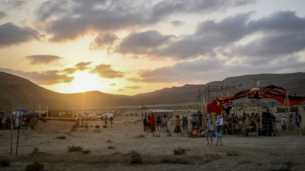 Participants gather at the second annual Midburn festival, the Israeli version of Burning Man on May 24, 2015. (Photo credit: Ben Kelmer/Flash90) Participants gather at the second annual Midburn festival, the Israeli version of Burning Man on May 24, 2015. (Photo credit: Ben Kelmer/Flash90)