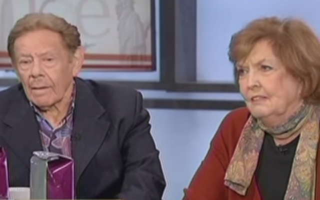 Ben Stiller's parents, Jerry Stiller and Anne Meara on MSNBC's Morning Joe in 2011 (screen capture: YouTube) Ben Stiller's parents, Jerry Stiller and Anne Meara on MSNBC's Morning Joe in 2011 (screen capture: YouTube)