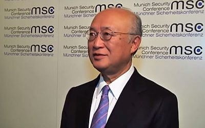 Director-General of the International Atomic Energy Agency Yukiya Amano. (screen capture: YouTube/FRANCE 24 English)