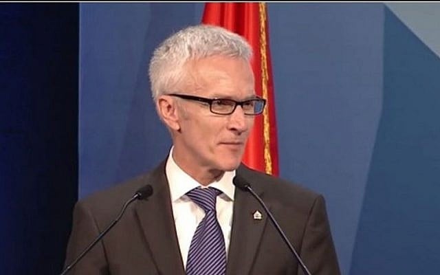 Interpol chief Jürgen Stock in 2014 (YouTube screen capture)