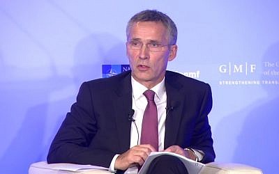 NATO head Jens Stoltenberg. (Screen capture: YouTube)