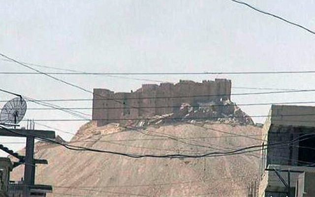 This picture released on Thursday, May 21, 2015 by the website of Islamic State fighters, shows the Palmyra castle as seen from the Syrian town of Palmyra (The website of the Islamic State group via AP)