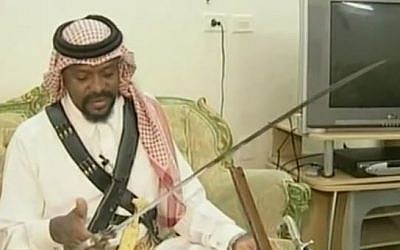 Illustrative: A Saudi executioner displays his sword. (YouTube/MEMRITVVideos)