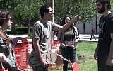 Illustrative: A Students for Justice in Palestine (SJP) protest at University of California, Riverside (screen capture: YouTube)