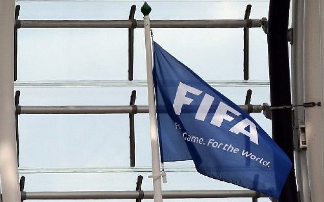 A FIFA flag at Aviva Stadium in Dublin on June 7, 2015 (Paul Faith/AFP) A FIFA flag at Aviva Stadium in Dublin on June 7, 2015 (Paul Faith/AFP)
