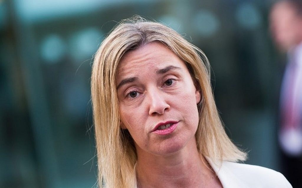 EU Foreign Policy Chief Federica Mogherini addresses the media on the nuclear talks in Vienna, Austria, June 28, 2015. (AFP/Christian Bruna)