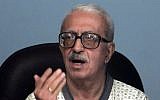 A file picture taken on May 24, 2006, shows former Iraqi deputy prime minister Tarek Aziz testifying for the defense during Saddam's trial held in Baghdad's heavily fortified Green Zone. (AFP PHOTO/POOL/MARCO DI LAURO)