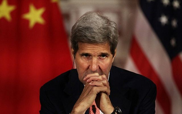 US Secretary of State John Kerry listens during closing statements at the Department of State in Washington, DC, on June 24, 2015. (Alex Wong/Getty Images/AFP) US Secretary of State John Kerry listens during closing statements at the Department of State in Washington, DC, on June 24, 2015. (Alex Wong/Getty Images/AFP)