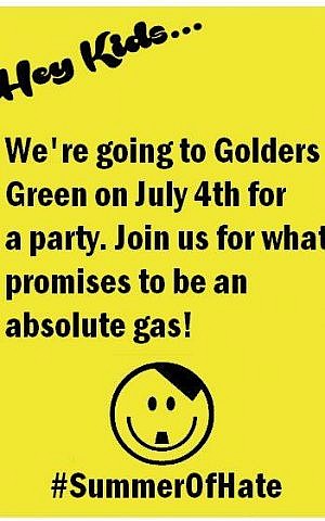 One of the many offensive memes circulating on social media ahead of the neo-Nazi rally on July 4. (Facebook)