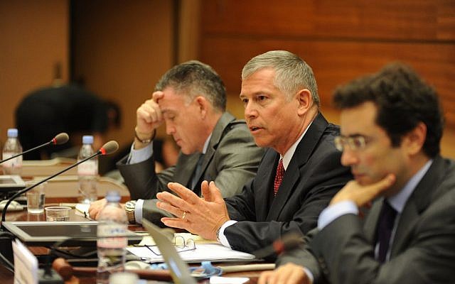Major General Mike Jones speaks at the United Nations Human Rights Council on June 29, 2015 (courtesy UN Watch/ Oliver O’Hanlon) Major General Mike Jones speaks at the United Nations Human Rights Council on June 29, 2015 (courtesy UN Watch/ Oliver O’Hanlon)