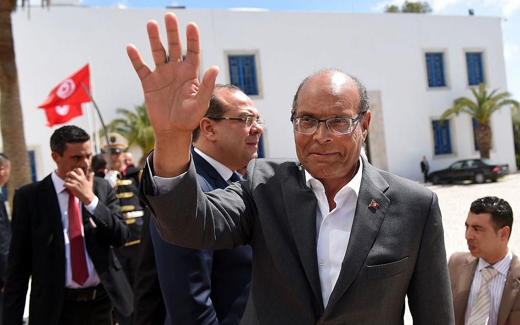 Tunisian former president Moncef Marzouki in Tunis, March 29, 2015. (AP Photo/Emmanuel Dunand, pool) Tunisian former president Moncef Marzouki in Tunis, March 29, 2015. (AP Photo/Emmanuel Dunand, pool)