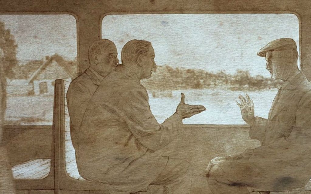 Animation drawing from 'Karski & The Lords of Humanity' by Tomasz Niedzwiedz. (Courtesy)