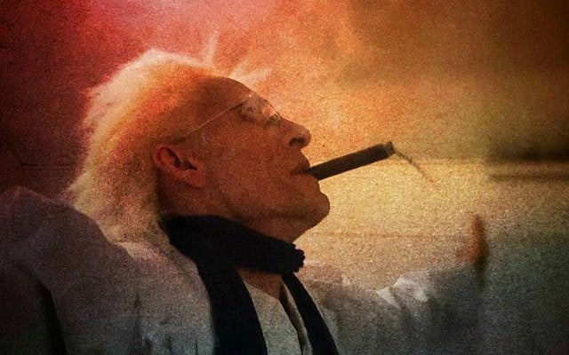 Bill Levin, setting up the First Church of Cannabis, June 8, 2015. (Cj Parker)