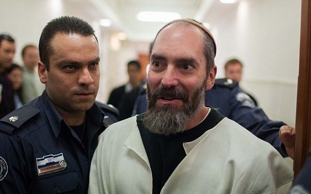 Jack Tytell (right), convicted terrorist, is seen at the Jerusalem District Court on January 16, 2013. (Yonatan Sindel/Flash90) Jack Tytell (right), convicted terrorist, is seen at the Jerusalem District Court on January 16, 2013. (Yonatan Sindel/Flash90)