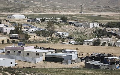 An unrecognized Bedouin village in the Negev, April 1, 2014 (Hadas Parush/Flash90)