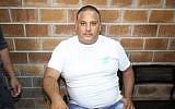 Former union boss at Ashdod port, Alon Hassan, in the Magistrate's COurt in Kfar Saba, June 02, 2014. (FLASH90)