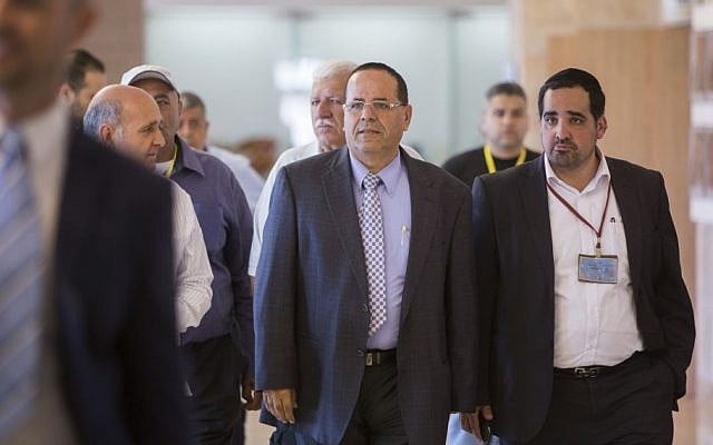 Likud MK Ayoub Kara (Likud) arrives at a party meeting in the Knesset, May 18, 2015. (Yonatan Sindel/Flash90) 