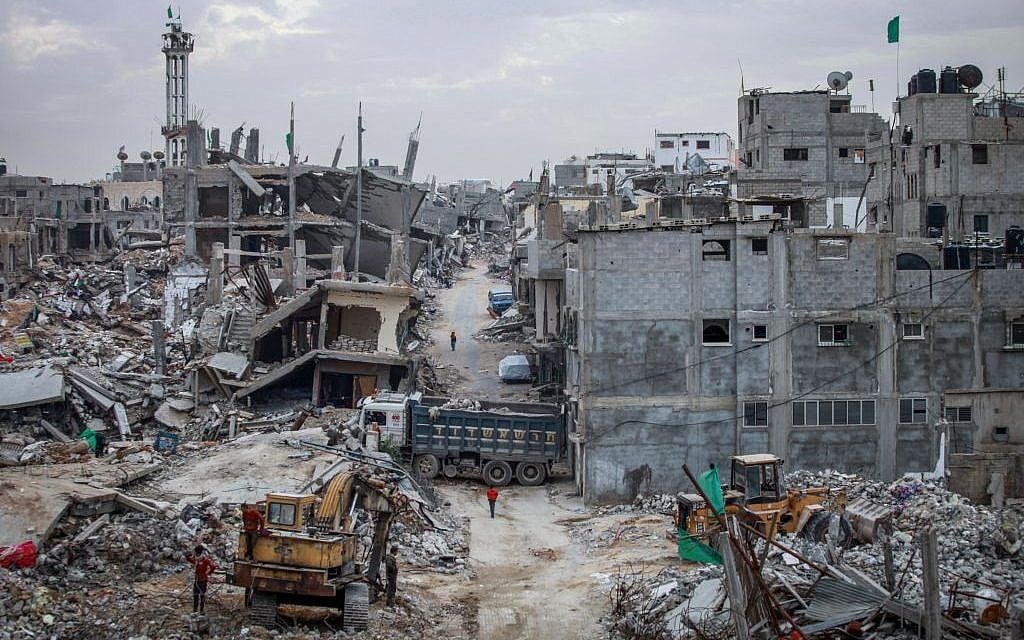 Eastern Gaza City, six months after 2014's Operation Protective Edge (Aaed Tayeh/ Flash90) Eastern Gaza City, six months after 2014's Operation Protective Edge (Aaed Tayeh/ Flash90)