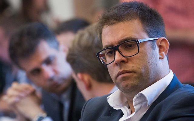 Likud MK Oren Hazan attends a Knesset Finance Committee meeting on June 8, 2015. (Miriam Alster/FLASH90) Likud MK Oren Hazan attends a Knesset Finance Committee meeting on June 8, 2015. (Miriam Alster/FLASH90)