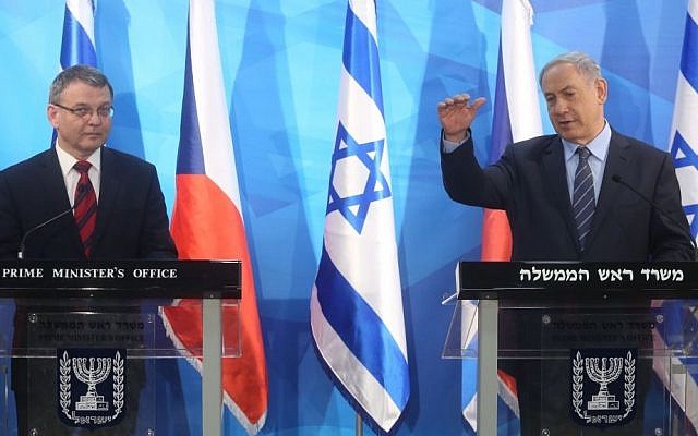 Prime Minister Benjamin Netanyahu holds a press conference with Czech Foreign Minister Lubomir Zaoralek in Jerusalem, on June 8, 2015. (Photo by Marc Israel Sellem/POOL) Prime Minister Benjamin Netanyahu holds a press conference with Czech Foreign Minister Lubomir Zaoralek in Jerusalem, on June 8, 2015. (Photo by Marc Israel Sellem/POOL)