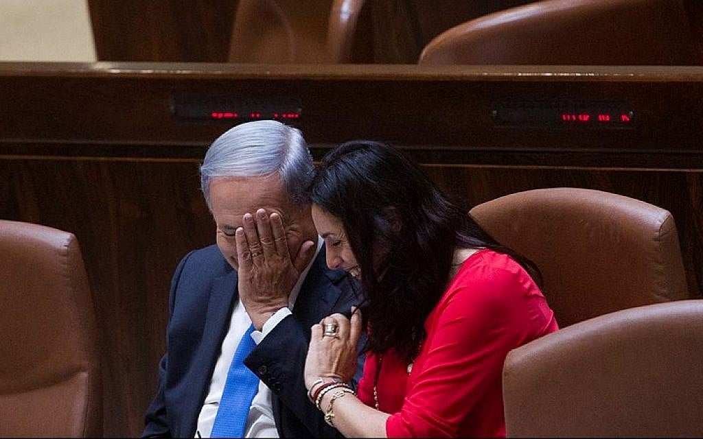 Prime Minister Benjamin Netanyahu seen with Minister of Culture and Sports Miri Regev during a plenum session in the assembly hall of the Knesset on June 17, 2015. (Miriam Alster/FLASH90) Prime Minister Benjamin Netanyahu seen with Minister of Culture and Sports Miri Regev during a plenum session in the assembly hall of the Knesset on June 17, 2015. (Miriam Alster/FLASH90)