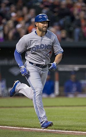 The Toronto Blue Jay's Kevin Pillar in his 2015 playing season. (Trut-h-urts man, CC BY-SA, via wikipedia)