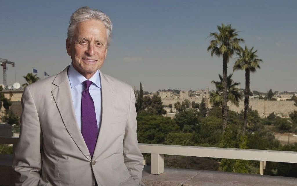 Michael Douglas poses for a photo before an interview with The Associated Press in Jerusalem, Wednesday, June 17, 2015. (Dan Balilty/AP Photo) Michael Douglas poses for a photo before an interview with The Associated Press in Jerusalem, Wednesday, June 17, 2015. (Dan Balilty/AP Photo)