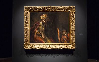 This photo provided Tuesday, June 9, 2015, by Mauritshuis shows Rembrandt's 'Saul and David' after restoration. (Ivo Hoekstra/Mauritshuis via AP)