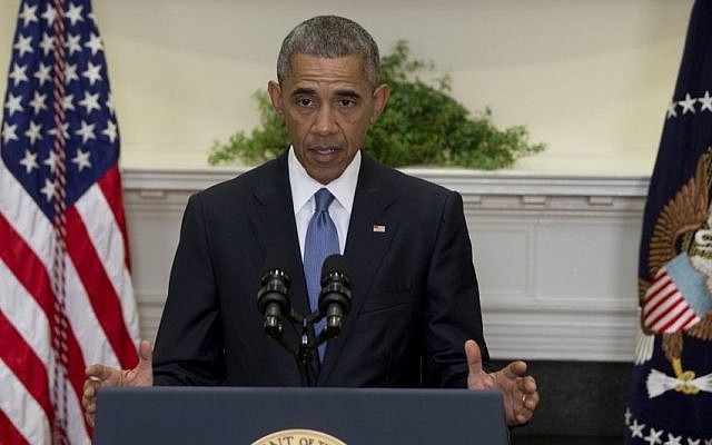 President Barack Obama speaks about the completion of the Hostage Policy Review in the White House, Washington, Wednesday, June 24, 2015. (AP/Carolyn Kaster) President Barack Obama speaks about the completion of the Hostage Policy Review in the White House, Washington, Wednesday, June 24, 2015. (AP/Carolyn Kaster)