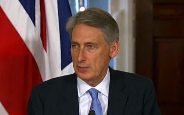 British Foreign Secretary Philip Hammond (YouTube/US Department of State)