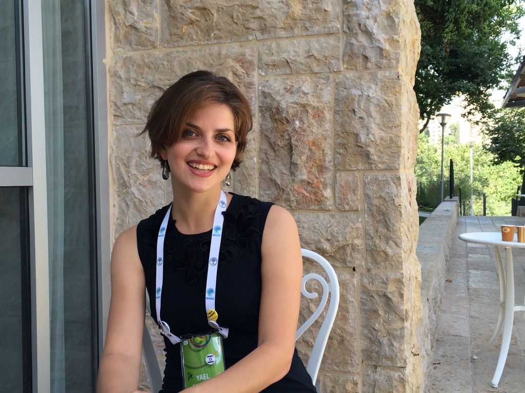 Yael Schuster, a PhD in organic chemistry, is the head of a start-up, the Know-It-Alls, which makes science toys for girls ages eight to 12. (Luke Tress/The Times of Israel) Yael Schuster, a PhD in organic chemistry, is the head of a start-up, the Know-It-Alls, which makes science toys for girls ages eight to 12. (Luke Tress/The Times of Israel)