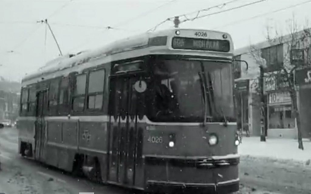 Toronto's College Street streetcar. (Screenshot from 'Der Konduktor' by Jeffrey P. Nesker) Toronto's College Street streetcar. (Screenshot from 'Der Konduktor' by Jeffrey P. Nesker)