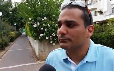 Daniel Bar, son of a farmer murdered in a field outside Rehobot on June 24, speaks to Ynet on Thursday, June 25, 2015. (screen capture: Ynet)