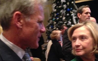Michael Oren with Hillary Clinton, December 2014  (Facebook)