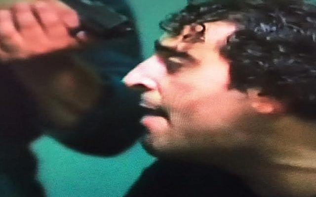 Hoax victim Bassem Yakhour is 'interrogated' by 'Israelis' in TV prank (Channel 2 screenshot)
