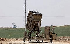 File: An Iron Dome battery seen near the southern Israeli town of Netivot on December 27, 2014. (Talucho/Flash90)