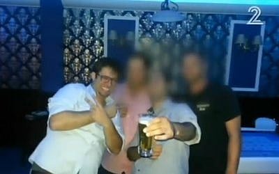 Likud MK Oren Hazan in his casino manager days (Screen capture: Channel 2)
