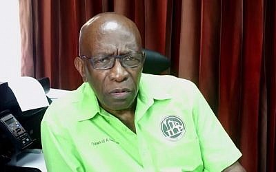 Former FIFA vice president Jack Warner, 72, in a video uploaded to YouTube Sunday, May 31, 2015 (YouTube screen cap)