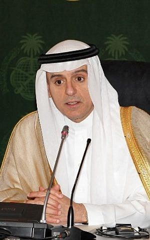 Saudi Foreign Minister Adel al-Jubeir speaks during a joint press conference with his visiting Egyptian counterpart Sameh Shoukry (unseen) following a meeting on July 23, 2015 at the ministry of Foreign Affairs in the Saudi city of Jeddah. (AFP)